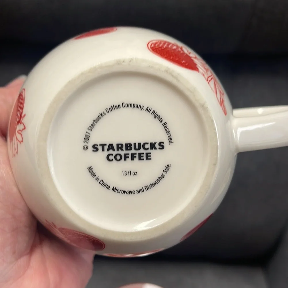 Starbucks Rare 2007 Strawberry Coffee Mug & Saucer